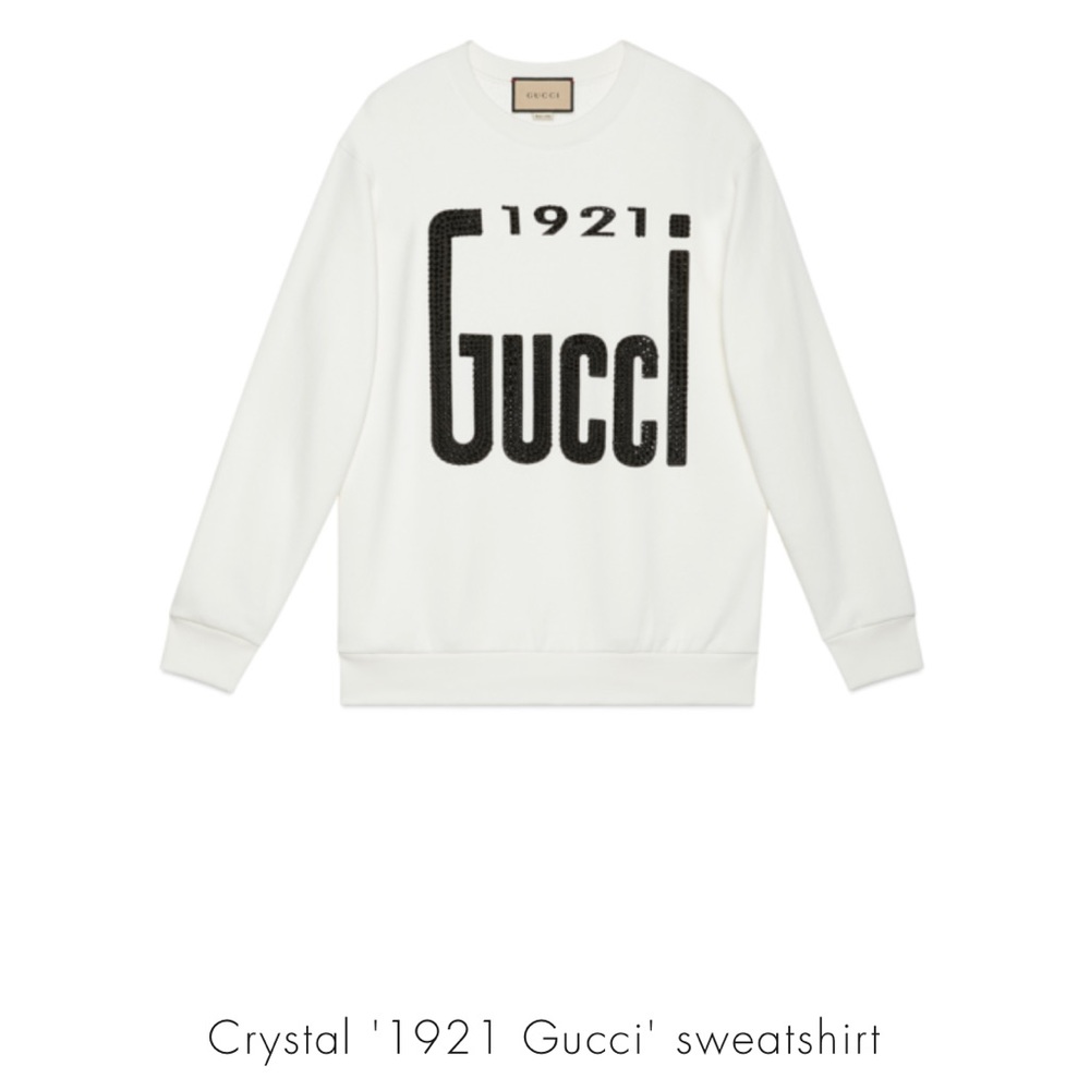 Crystal '1921 Gucci' sweatshirt
